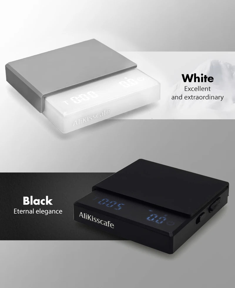 AliKisscafe Digital Coffee Scale – 0.1g High Precision Barista Tool