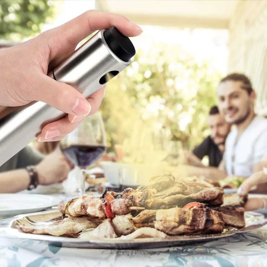 100ml Stainless Steel Olive Oil Spray Bottle – BBQ & Kitchen Dispenser