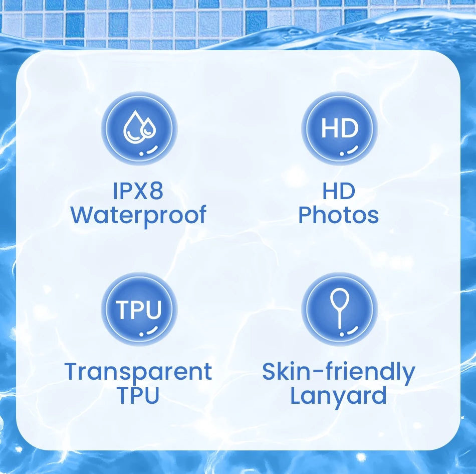 Rocoren Waterproof Phone Case for iPhone 14 13 Pro Samsung Xiaomi Universal Water Proof Phone Pouch Transparent Protection Cover