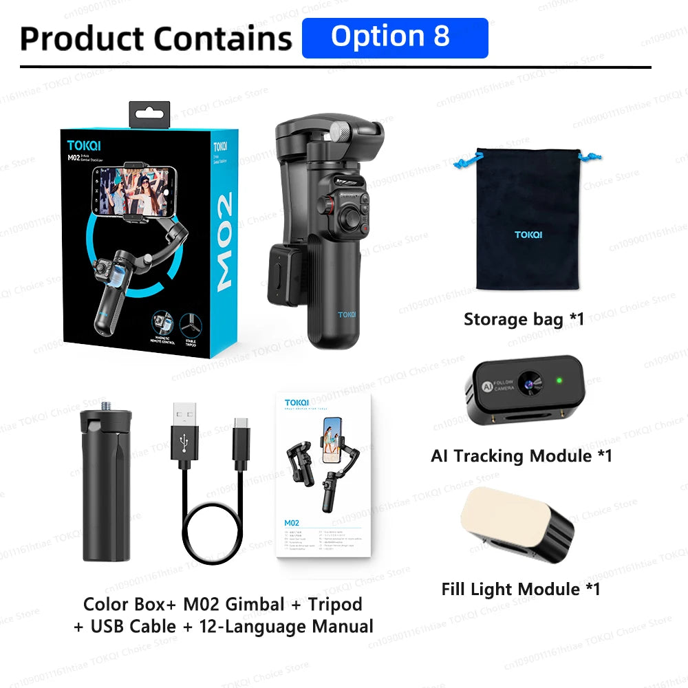 3-Axis Handheld Gimbal Stabilizer for Smartphone – Anti-Shake Video Tripod with Selfie Mode for iPhone & Xiaomi