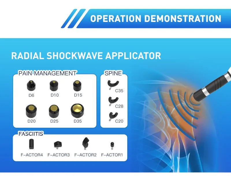Extracorporeal Shock Wave Therapy Machine – Tennis Elbow & Muscle Pain Relief Stimulator