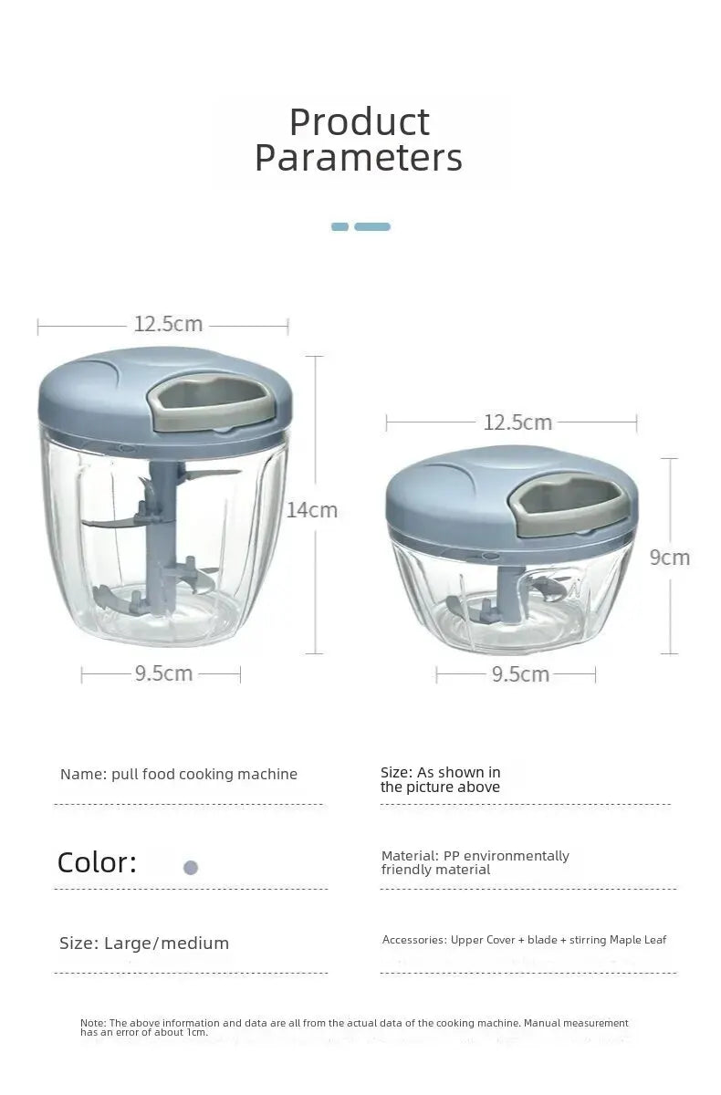 Manual Ginger & Garlic Grinder – Multifunctional Vegetable & Meat Cutter