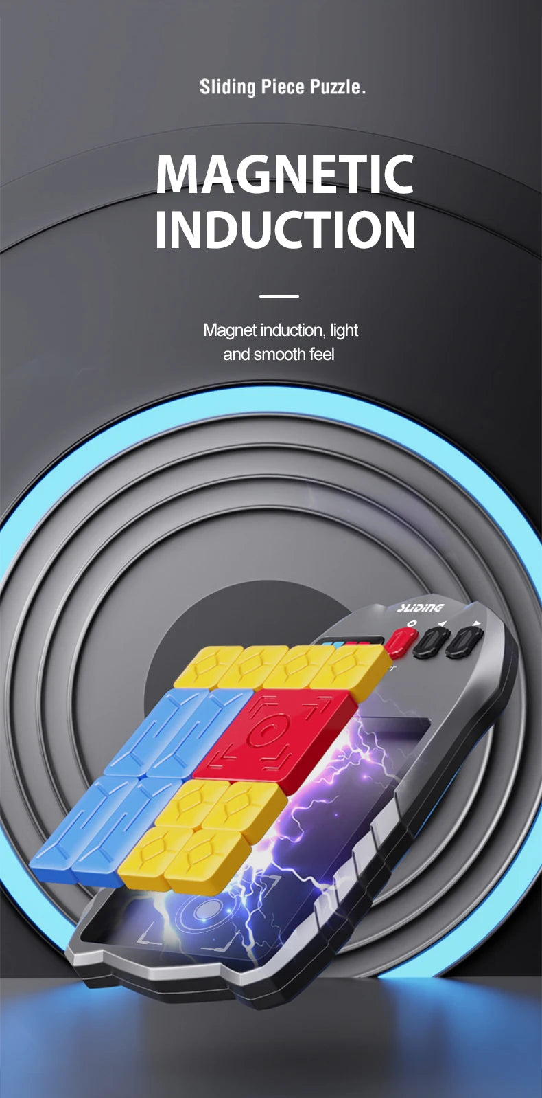 Huarong Road Magnetic Sliding Puzzle – Logical Thinking Brain Training Game for Kids