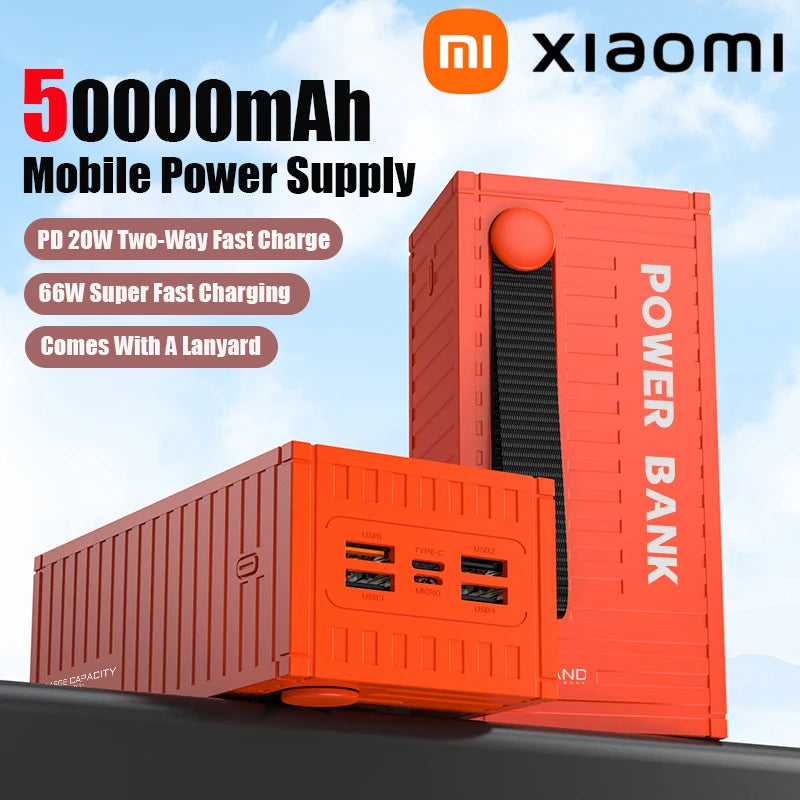 Xiaomi 50000mAh Portable Power Bank – 120W Fast Charging with 6 Interfaces for iPhone