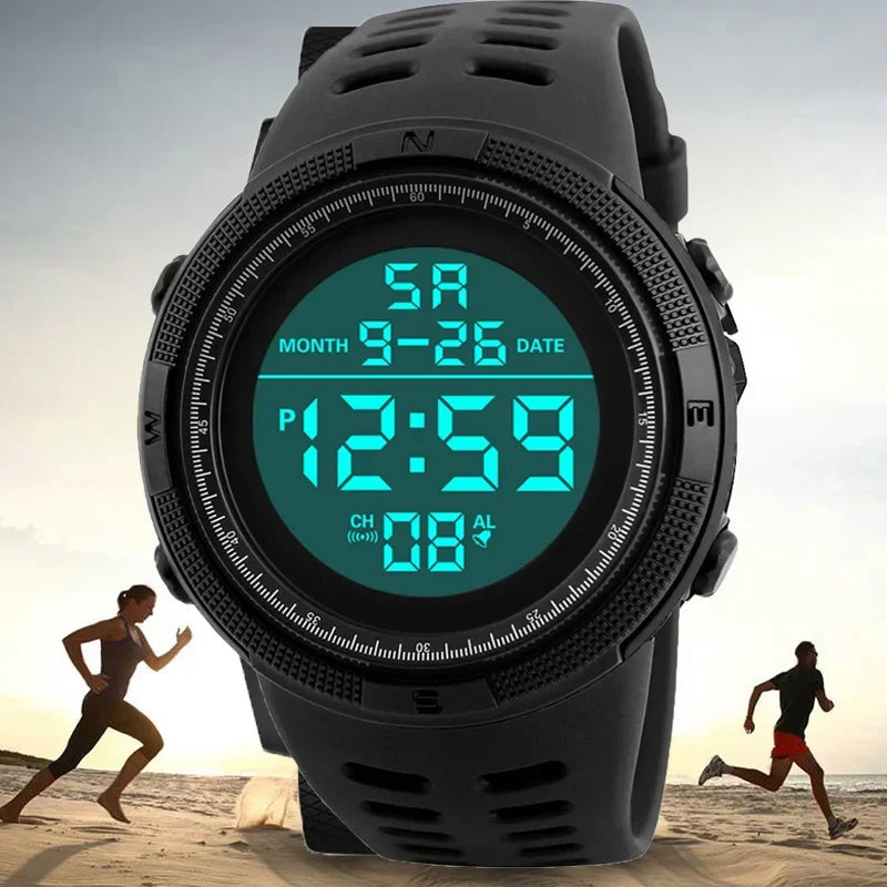 YIKAZE Y01 Military Digital Sports Watch – Waterproof Multifunction Men’s Electronic Wristwatch