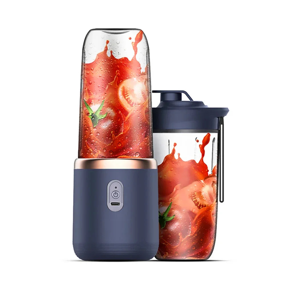 6-Blade Portable Electric Juicer Cup USB Rechargeable Personal Blender