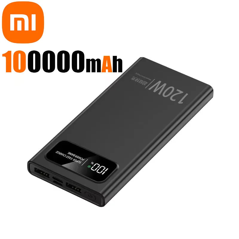 Xiaomi 200000mAh 120W Power Bank  Fast Charging Portable Mobile Power Ultralarge Capacity Digital Display External Battery ﻿