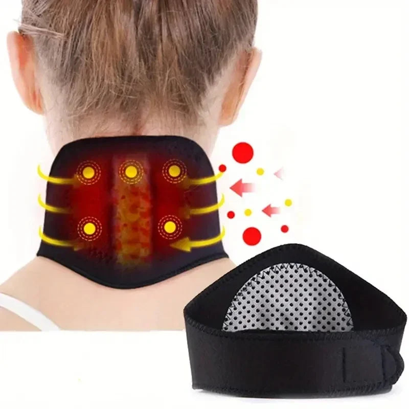 Self-Heating Magnetic Neck Support Brace – Reusable Cervical Massage & Warmth