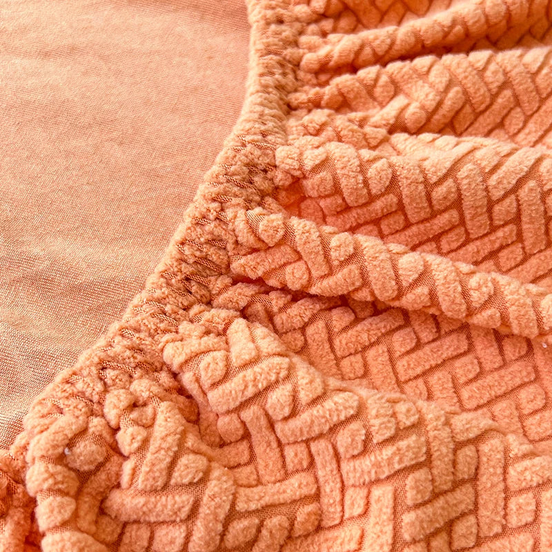 Jacquard Twill Elastic Sofa Slipcover – Stretch Furniture Protector for Home & Office Decor