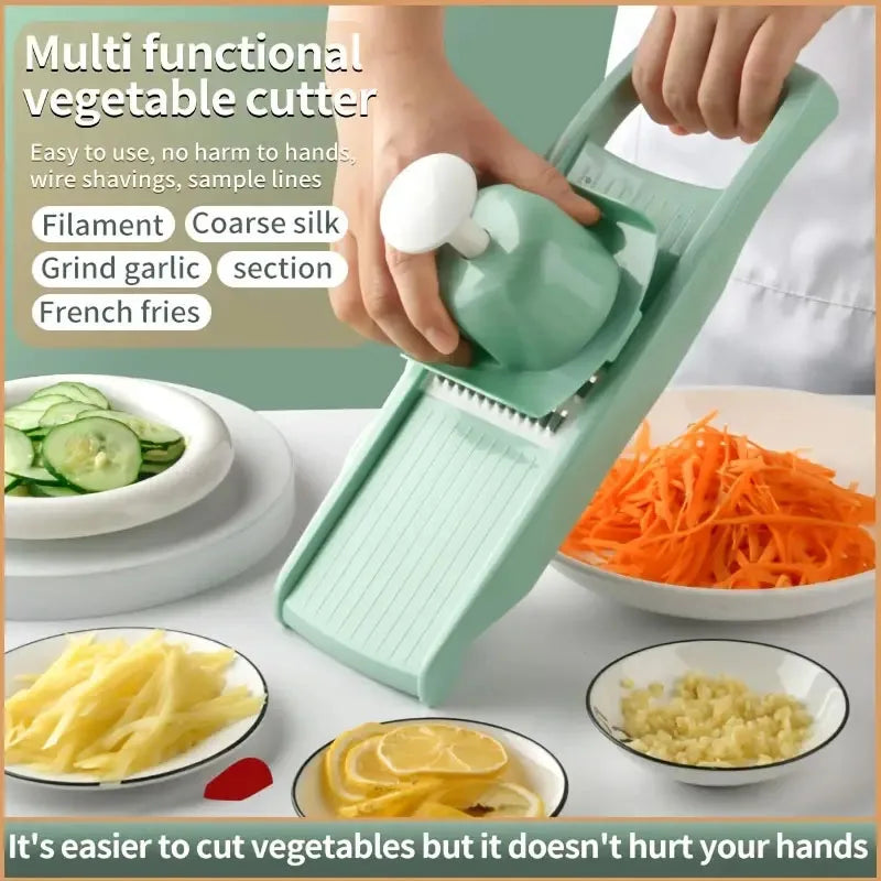 Multifunctional Vegetable Slicer Potato Julienne Grater with Handle