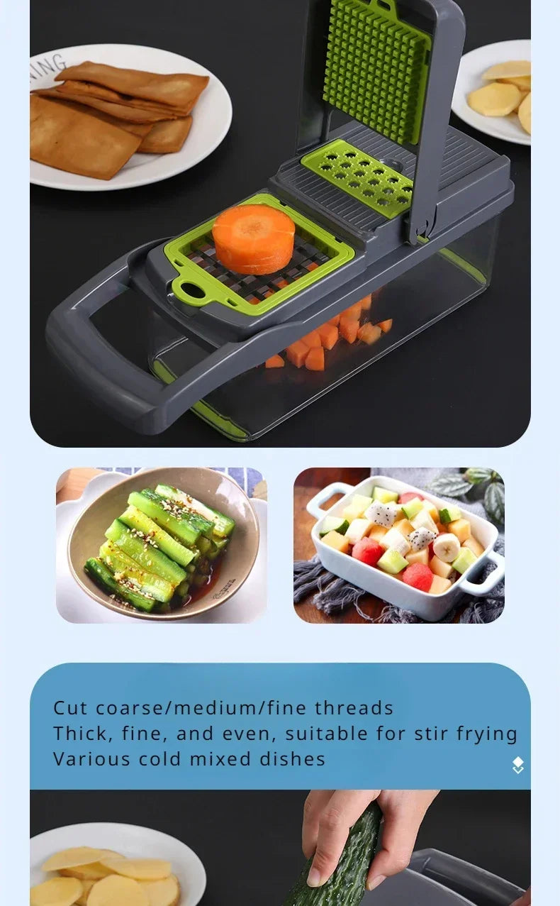 15-in-1 Multifunctional Vegetable Slicer Cutter Chopper