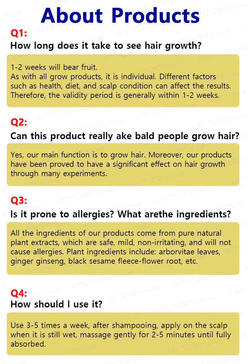 Hair growth essential oil, effectively repair baldness and hair loss, new hair growth