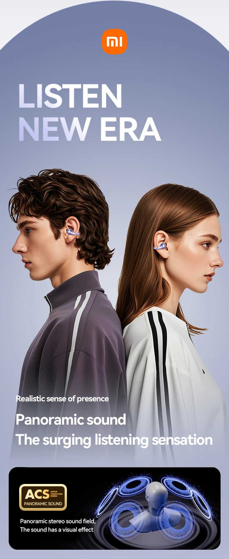 Xiaomi Mijia M91 Open-Ear Wireless Earphones Bluetooth 5.4 ENC Noise Reduction HD Call Touch Control Headset