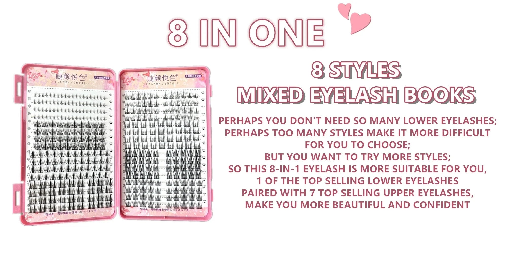 32 Rows Large Capacity Eyelash Extensions Professional Individual Cluster DIY Natural False Lashes