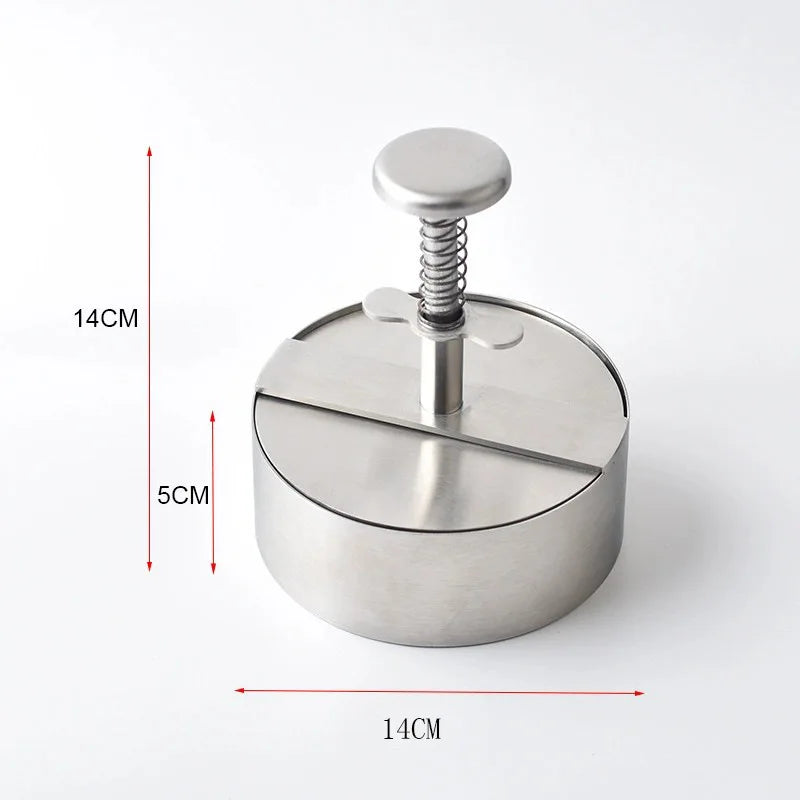 Stainless Steel Hamburger Press Non-Stick Burger Patty Maker
