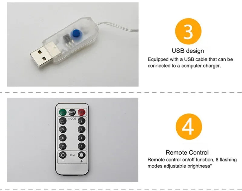 300LED Curtain Fairy Lights – 8 Modes Twinkle String Lights with Remote for Bedroom & Wedding Decor