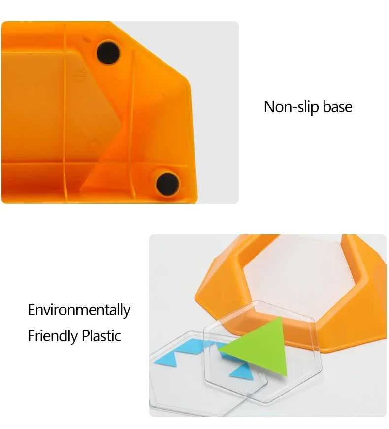 100 Challenge Color Code Puzzle Game – Interactive Tangram Jigsaw Board Educational Toy for Kids’ Spatial Learning