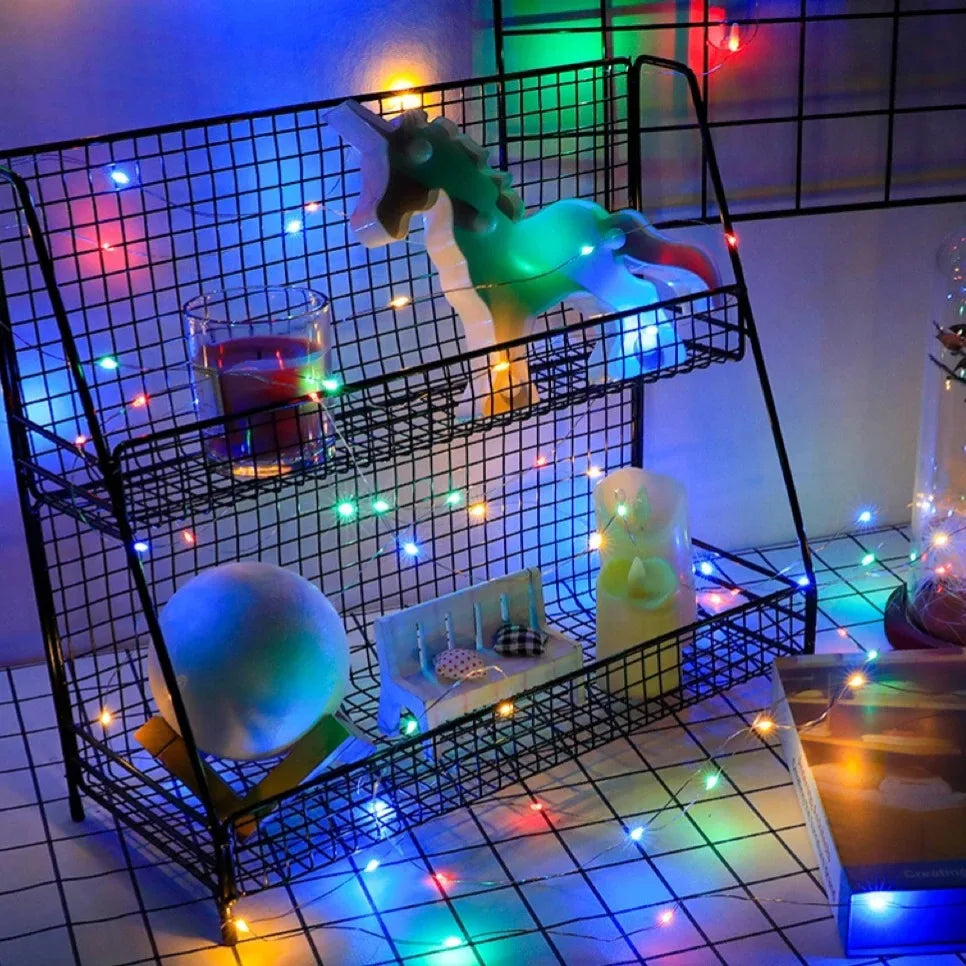 Fairy String Lights – 1/5/10pcs Battery-Powered LED Garland for Home & Holiday Decor