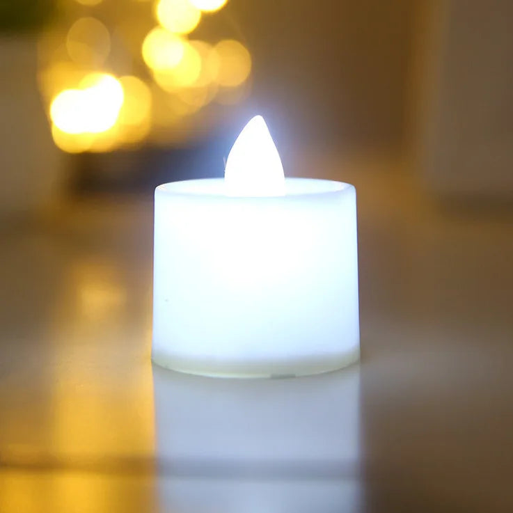 LED Flameless Tea Candles – Battery-Powered Fake Candles for Home & Party Decor