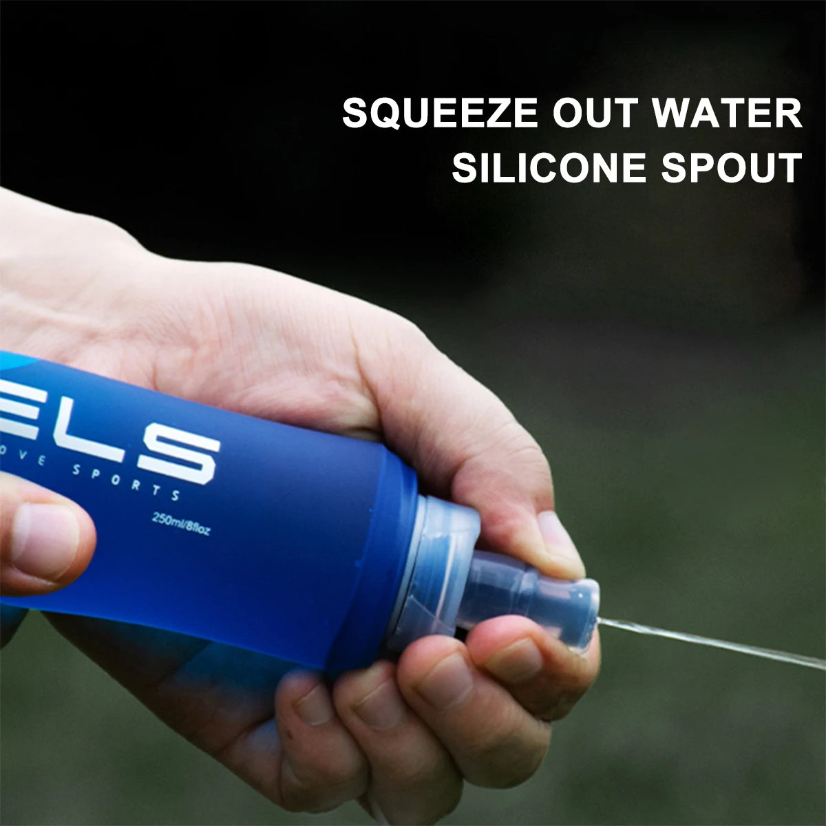1pc 150ml/250ml/500ml Outdoor Collapsible Silicone Bite Size Water Bottle Running Camping Hiking Travel Convenient Water Bottle