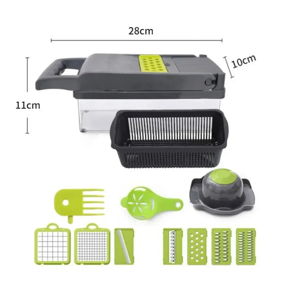 Multifunctional Vegetable Chopper – 14/16-in-1 Slicer, Dicer & Grater