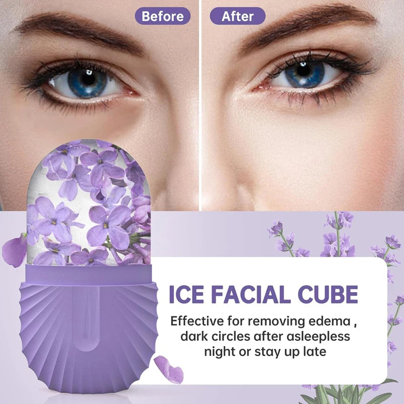 Silicone Ice Face Roller – Skin Tightening & Eye Puffiness Relief Ice Cube Mold