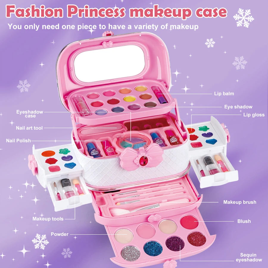 Kids Washable Makeup Kit – Real Toddler-Friendly Makeup Set for Girls