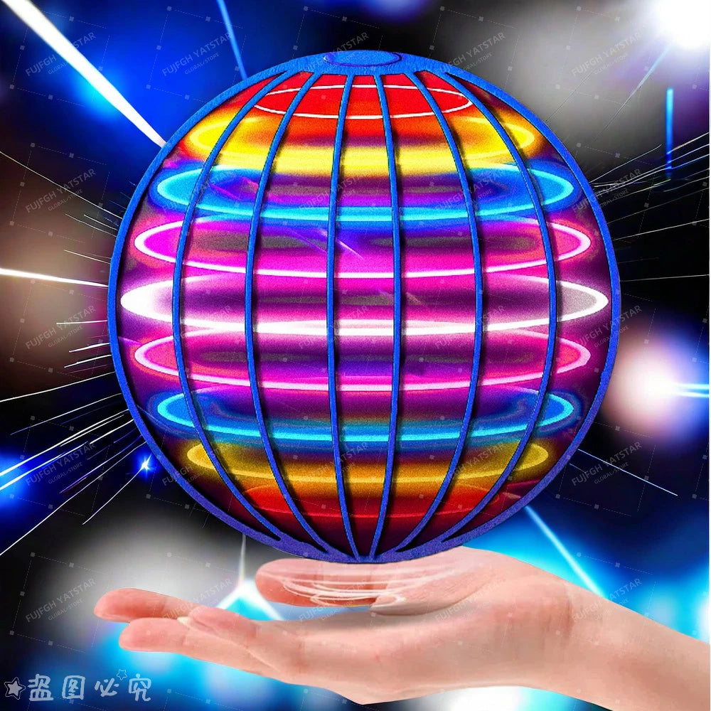 Flying LED Cosmic Globe – Hand-Controlled Rotating Suspension Ball Toy for Kids
