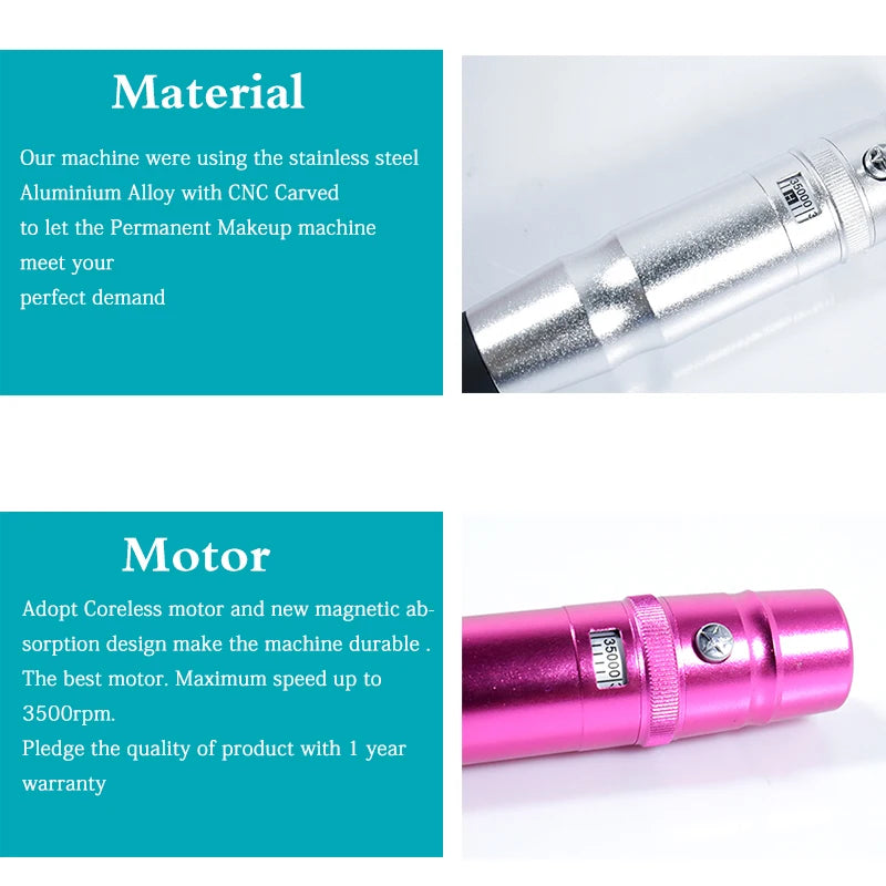 Dermograph Rotary Tattoo Pen Machine – Professional PMU Device for Eyebrows, Lips & Micropigmentation
