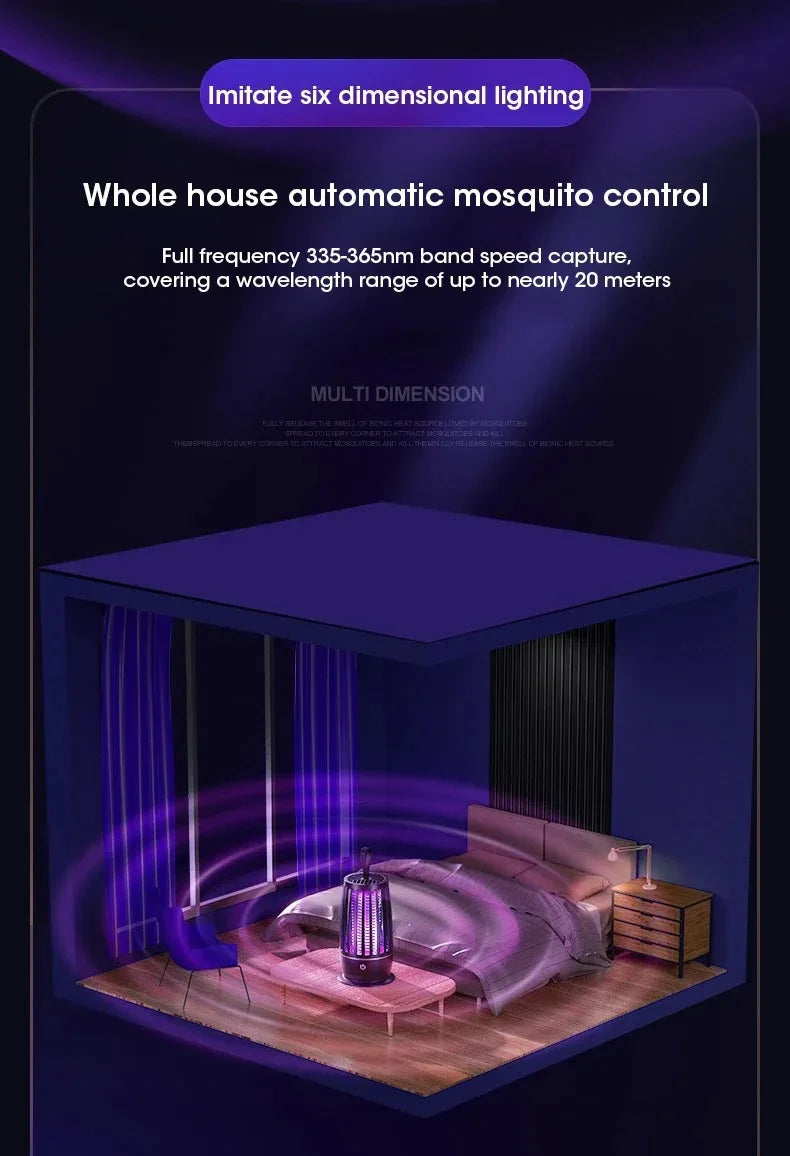Portable Electronic Mosquito Killer Lamp – Electric Insect Zapper & Repellent Machine for Home & Outdoor Use