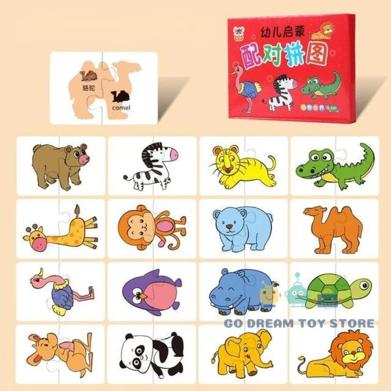 32Pcs Toddler Matching Cards – Montessori Early Learning Puzzle Toy