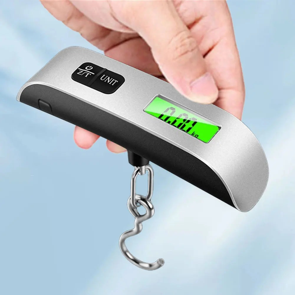 50kg/110lb Portable Digital Luggage Weight Scale LCD Display Electronic Hanging Suitcase Travel Weighs Portable Scale