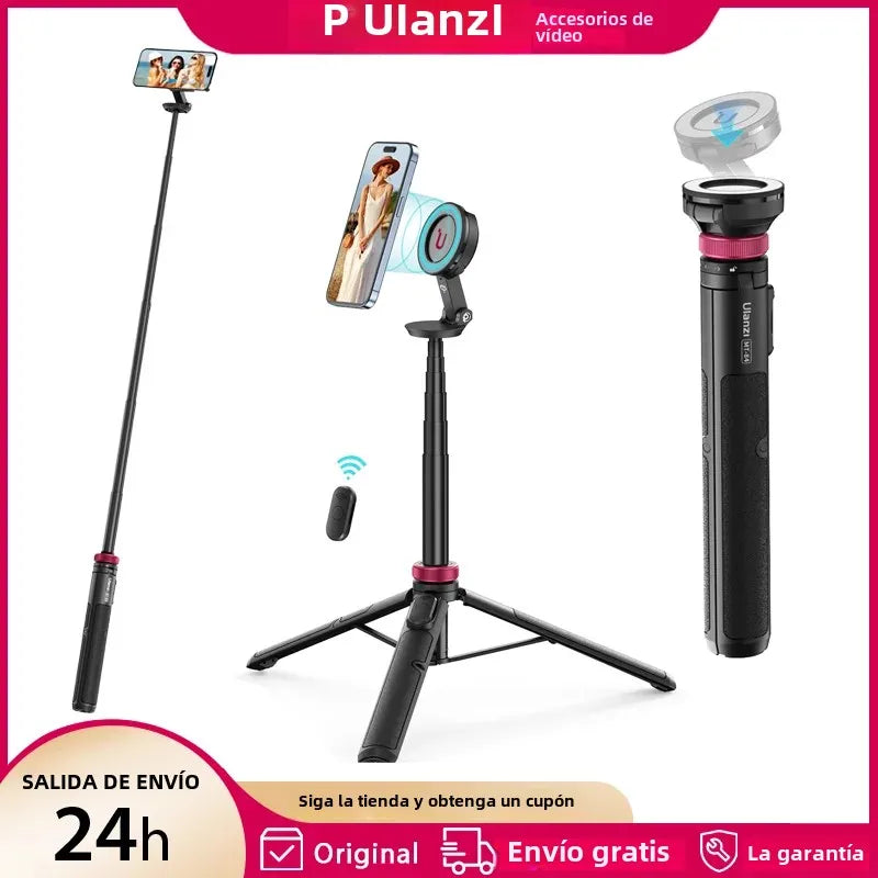 Ulanzi MT-84 1.53M Magsafe Selfie Stick Tripod Bluetooth Remote for iPhone 16/15 Vlog