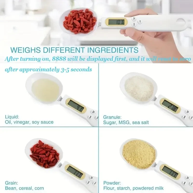 Digital Mini Spoon Scale 0.1–500g Kitchen Measuring Tool