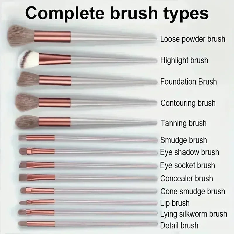Professional Makeup Brush Set – Soft Fluffy Cosmetic Brushes for Foundation, Powder & Eyeshadow