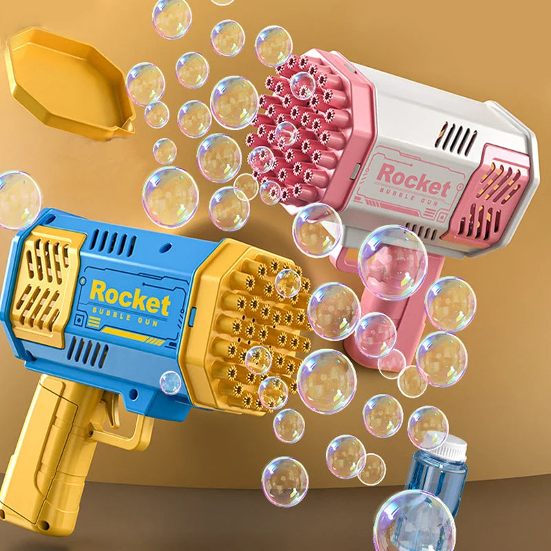 Bubble Machine Toy – 40/69 Holes Automatic Bubble Gun for Kids & Adult