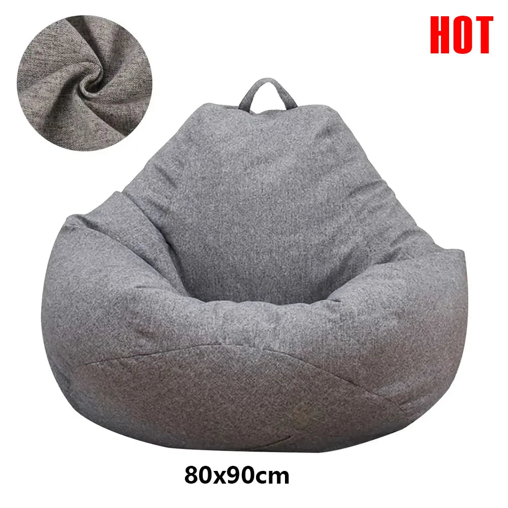 Lazy Sofa Cover – Large Bean Bag Cover Without Filler for Adults | Soft Tatami Lounger Seat Cover for Bedroom & Living Room