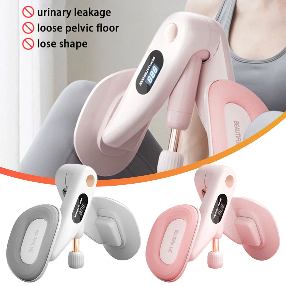 Adjustable Thigh Master & Pelvic Floor Trainer with Counter for Women