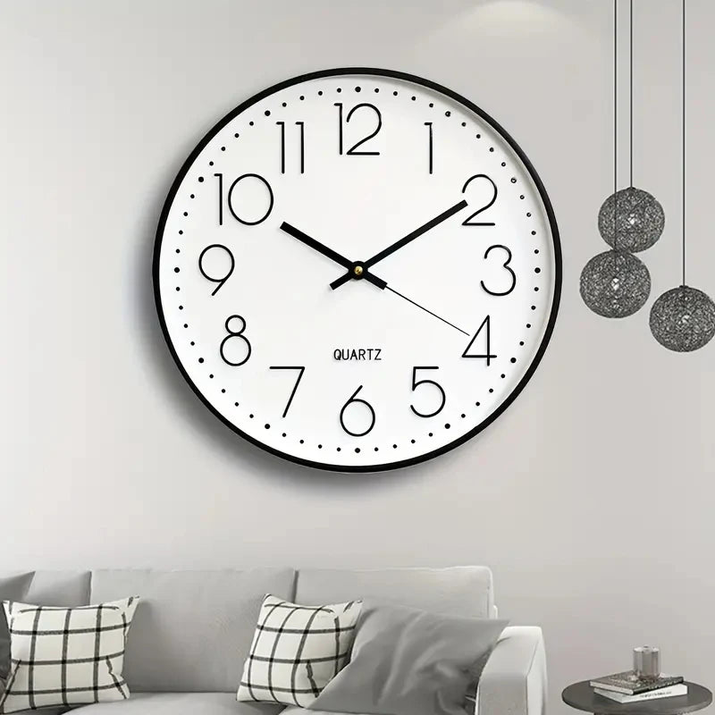 8-Inch Quartz Silent Wall Clock – Modern Cubic Digital Design for Home & Bedroom Décor