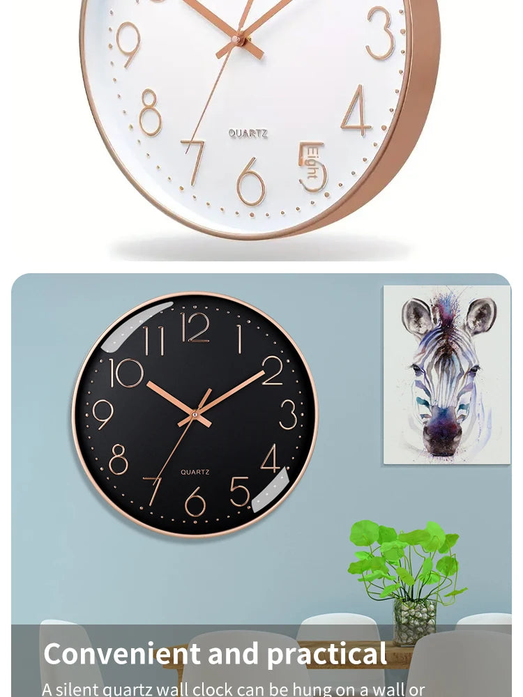 8-Inch Quartz Silent Wall Clock – Modern Cubic Digital Design for Home & Bedroom Décor