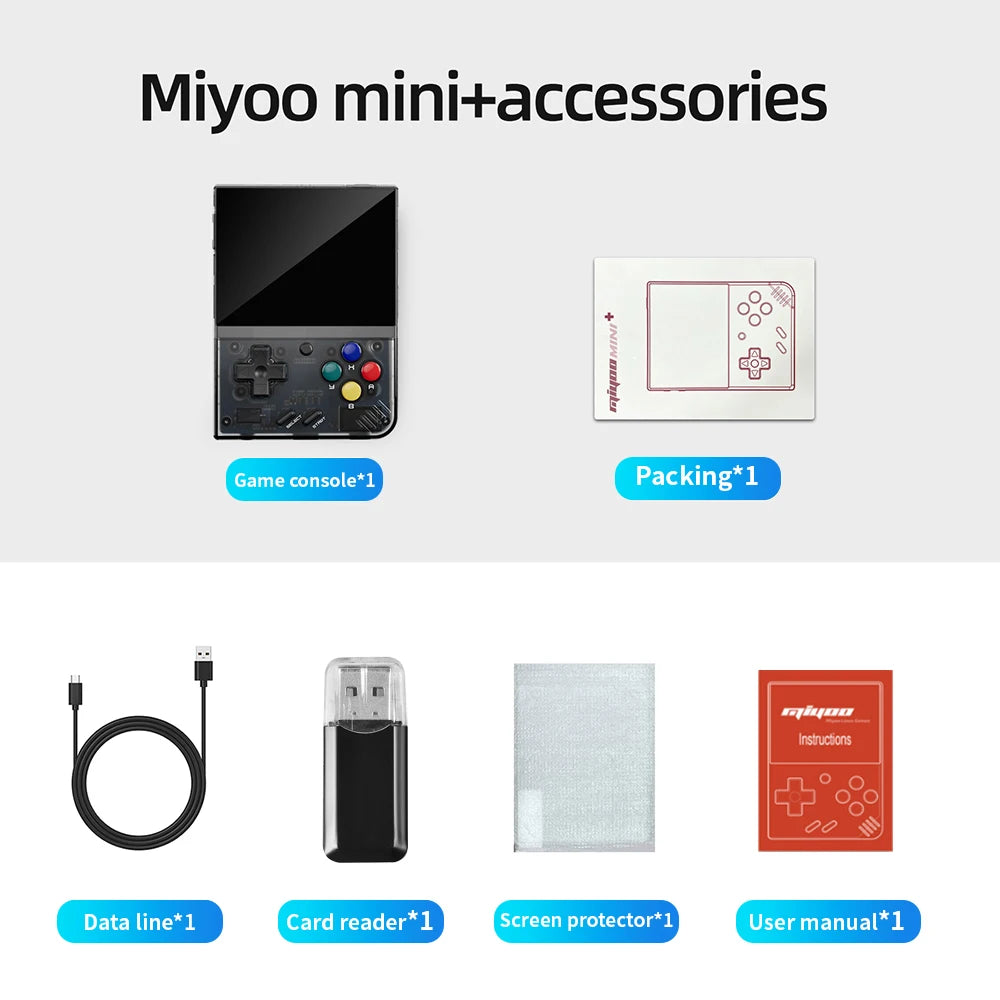 MIYOO Mini Plus V2 – Portable Retro Handheld Game Console with IPS Screen for Kids