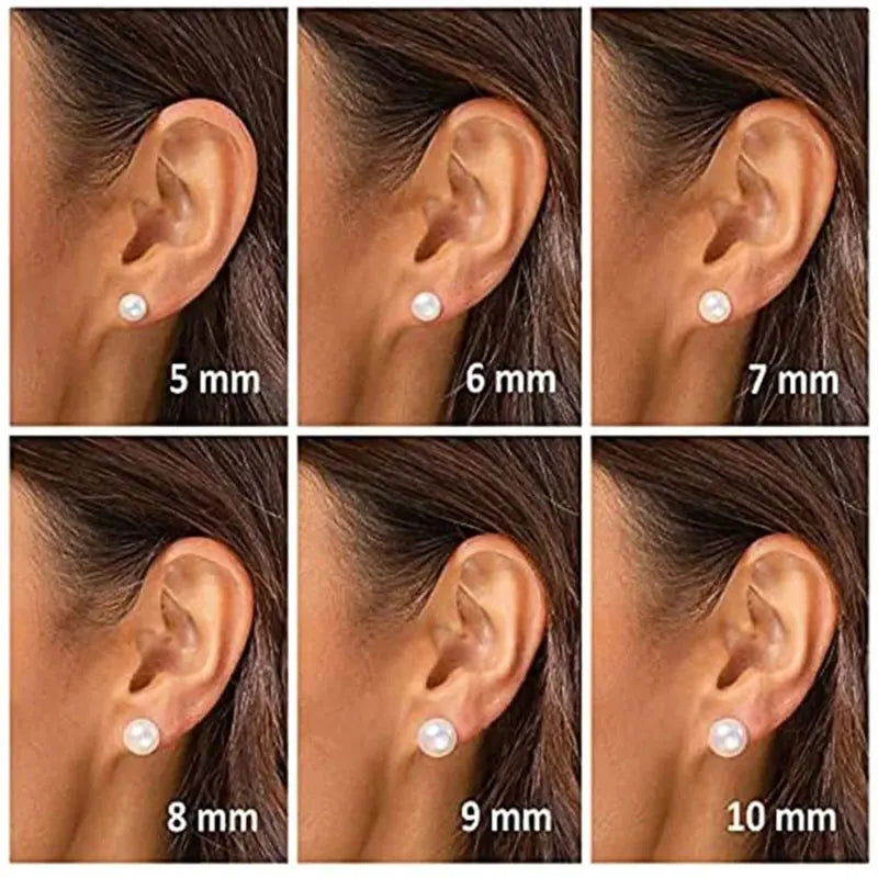 SOMILIA 925 Sterling Silver Japan Pearl Stud Earrings – Elegant Ball Jewelry for Women