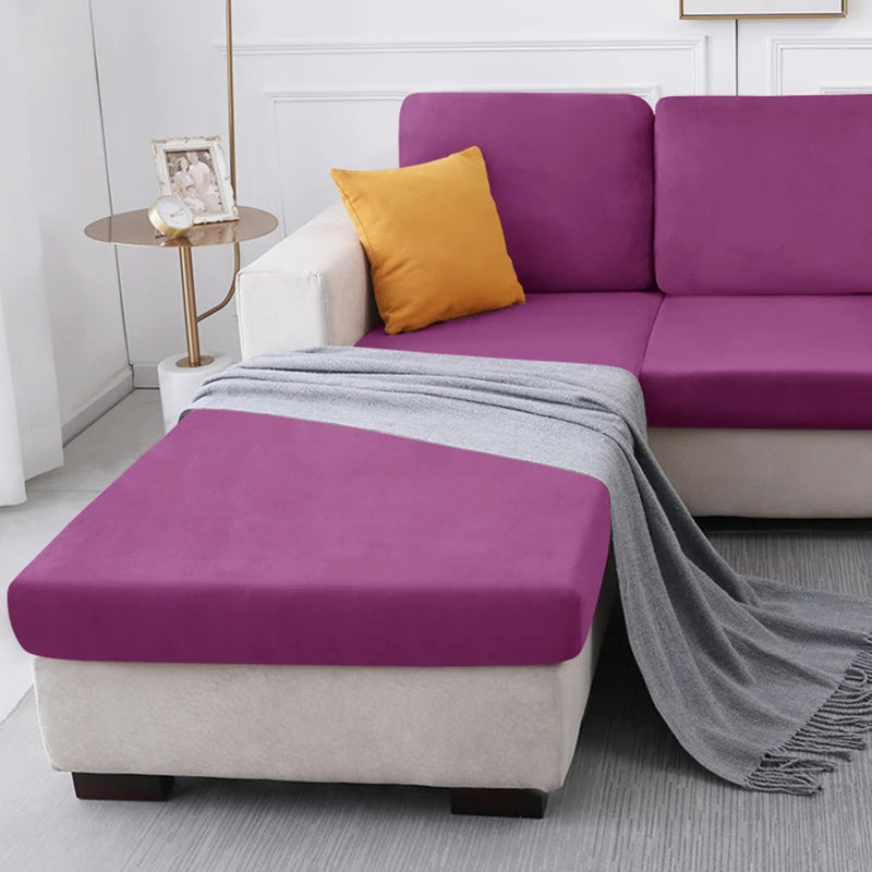 Plush Elastic Sofa Slipcover – Anti-Slip Couch Cover for Home & Office