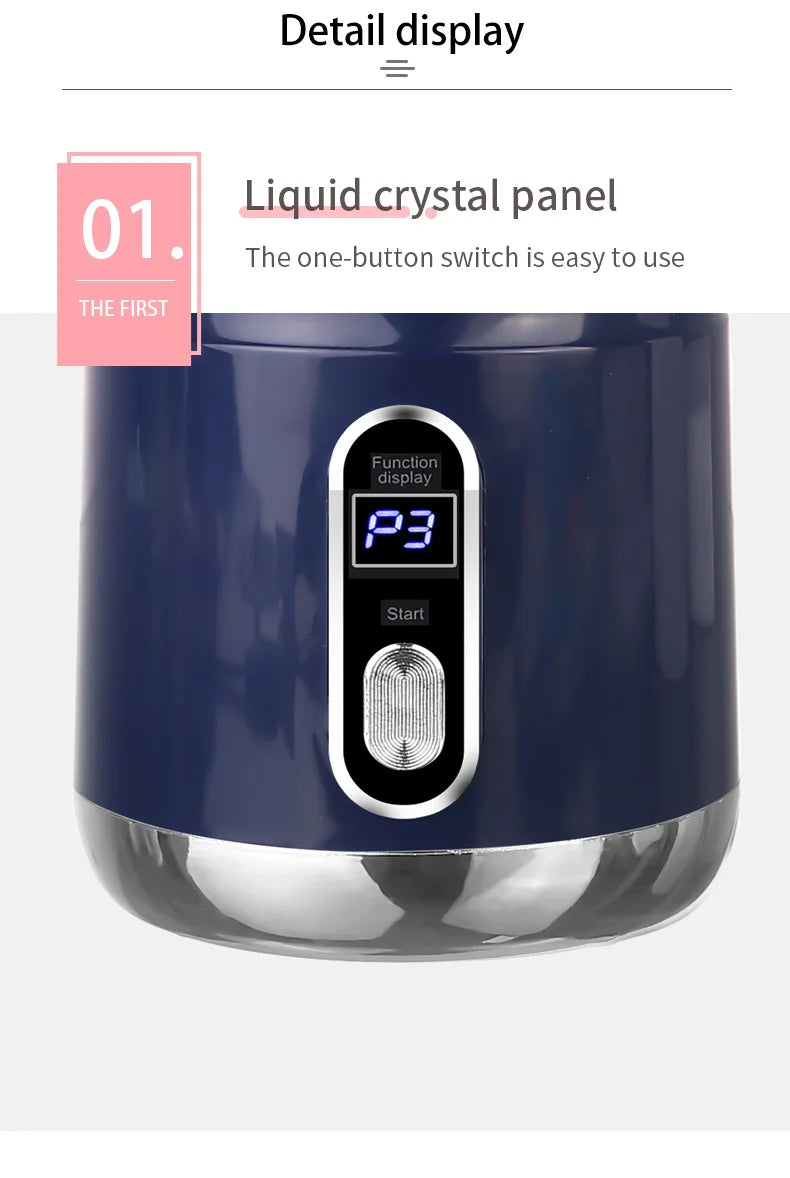 2025 Wireless Portable Juicer 600ml USB Rechargeable Smoothie Blender