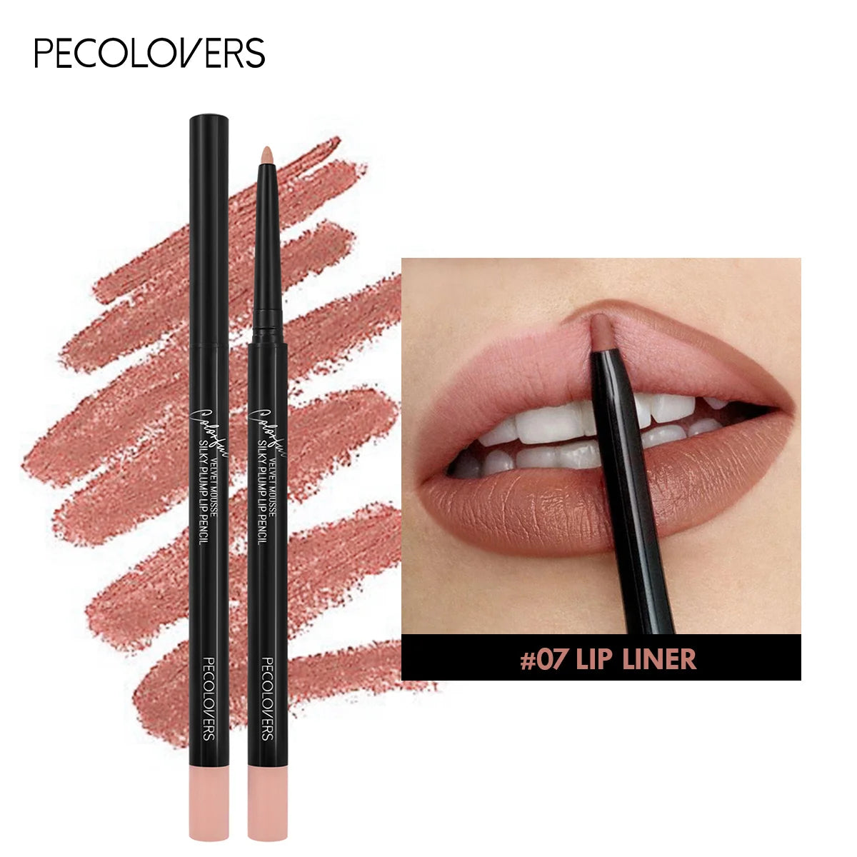 Waterproof Matte Lipliner Pencil – Red Contour Lipstick, Long-Lasting, Non-Stick & Moisturizing (12 Colors)
