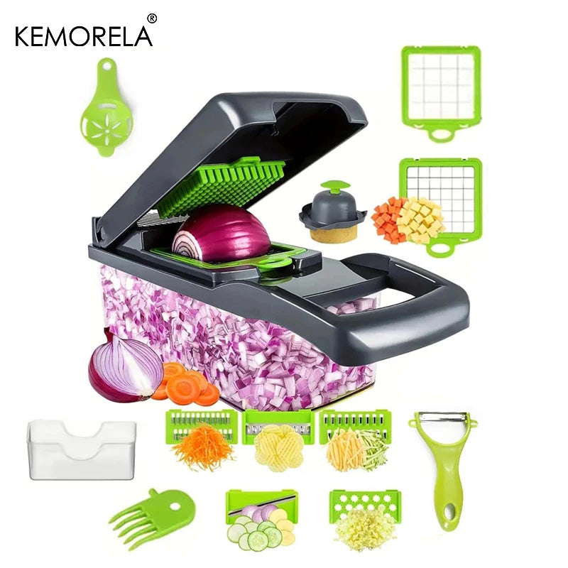 14/16-in-1 Multifunctional Vegetable Chopper & Kitchen Slicer