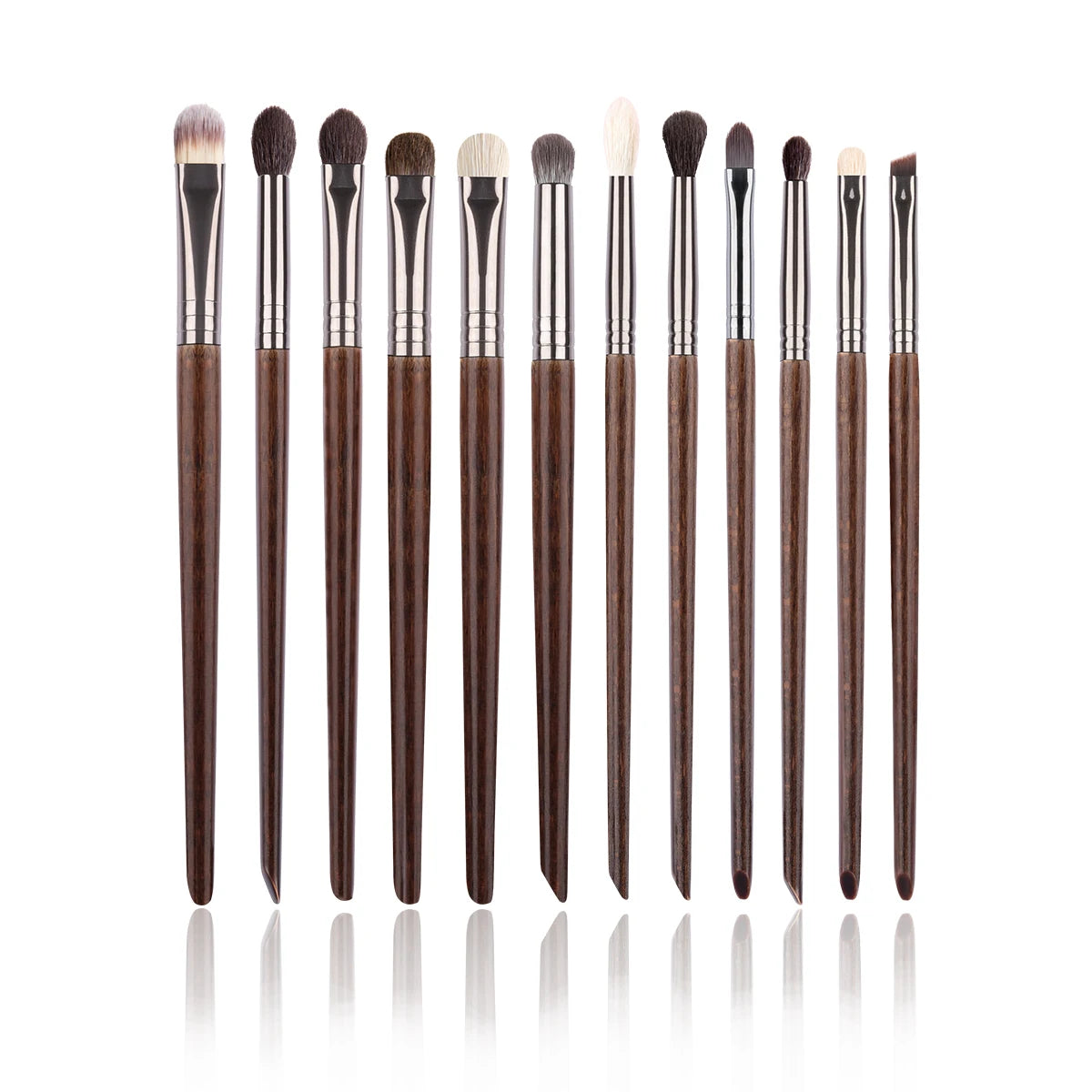 OVW 12pcs Professional Makeup Brush Set – Natural Hair Eye Shadow, Eyeliner, Eyebrow & Lip Brushes Beauty Tools