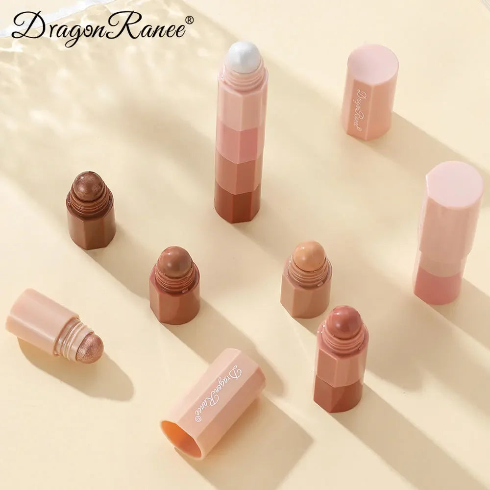 Dragon Ranee Eyeshadow Pencil 4 Colors/Set Waterproof Non-Smudge Highlighter Stick Pearlescent Matte Silkworm Lazy Eye Makeup