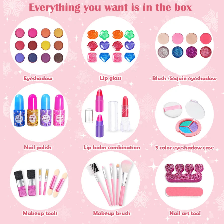 Kids Washable Makeup Kit – Real Toddler-Friendly Makeup Set for Girls
