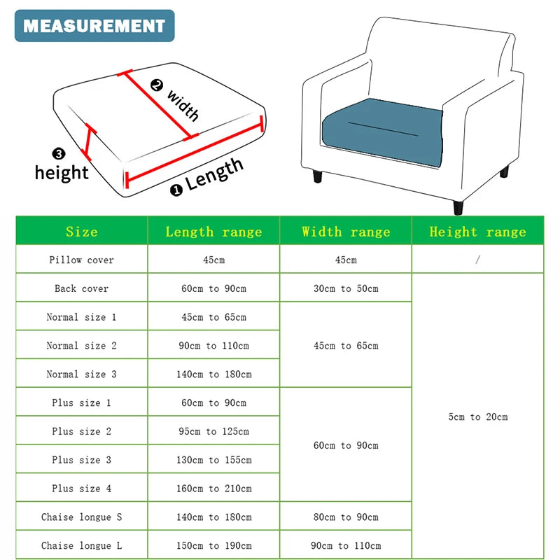 Plush Elastic Sofa Slipcover – Anti-Slip Couch Cover for Home & Office